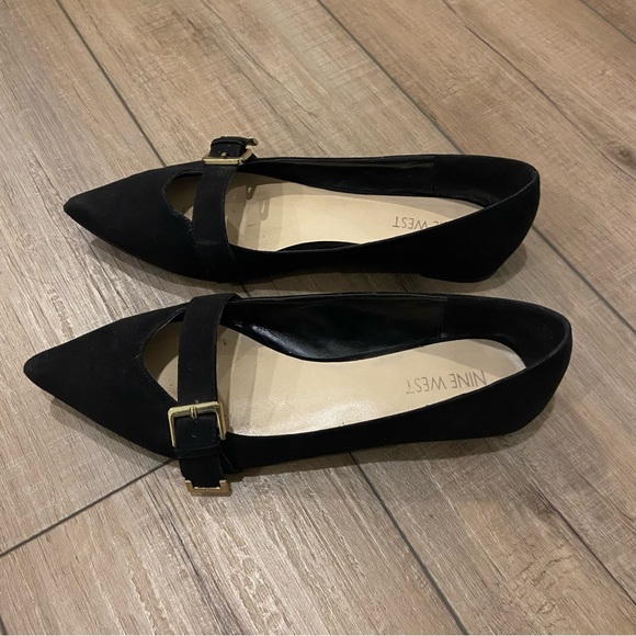 Nine West black flats size 8 - Picture 2 of 7